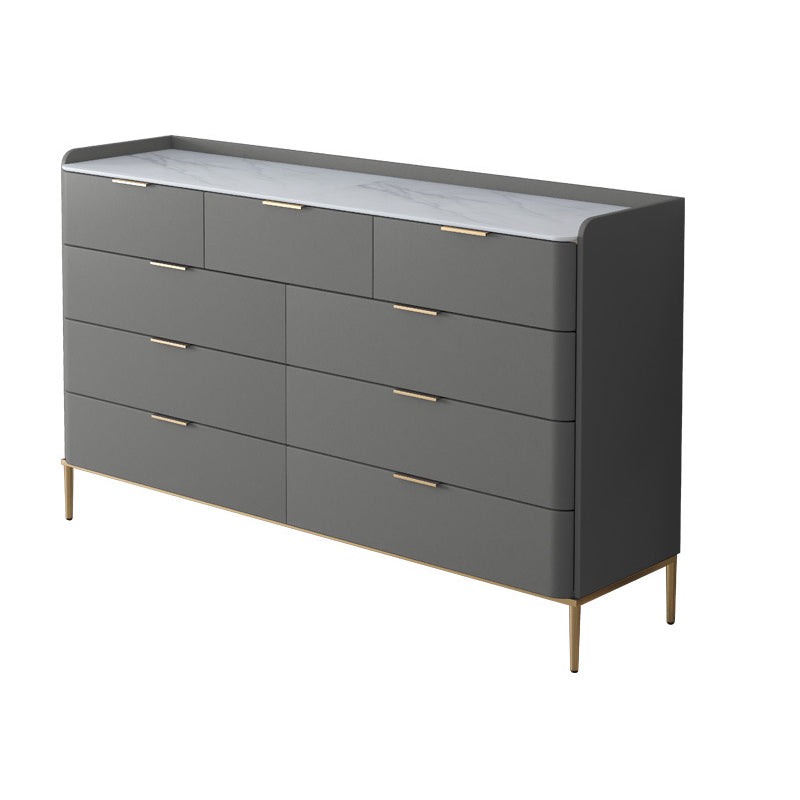 Classic Glam Storage Chest Stone Dresser with 8/9 Drawers , 15.6-inch Width
