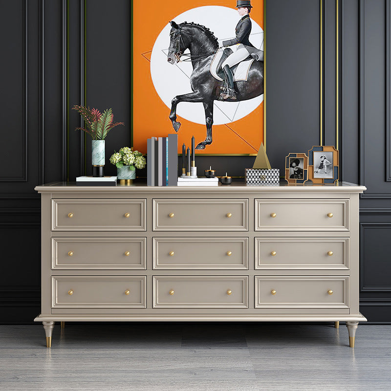 Classic Glam Storage Chest Solid Wood Dresser , 17.55-inch Width