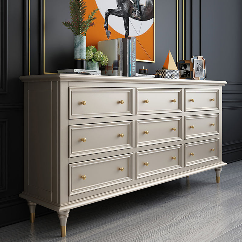 Classic Glam Storage Chest Solid Wood Dresser , 17.55-inch Width