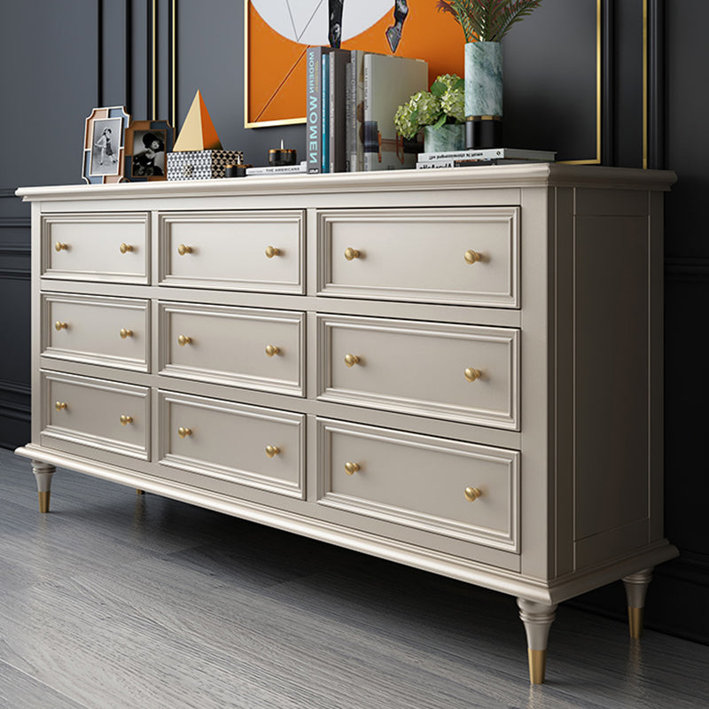 Classic Glam Storage Chest Solid Wood Dresser , 17.55-inch Width