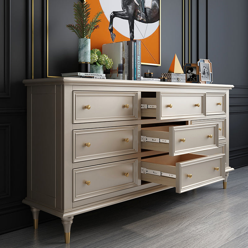 Classic Glam Storage Chest Solid Wood Dresser , 17.55-inch Width