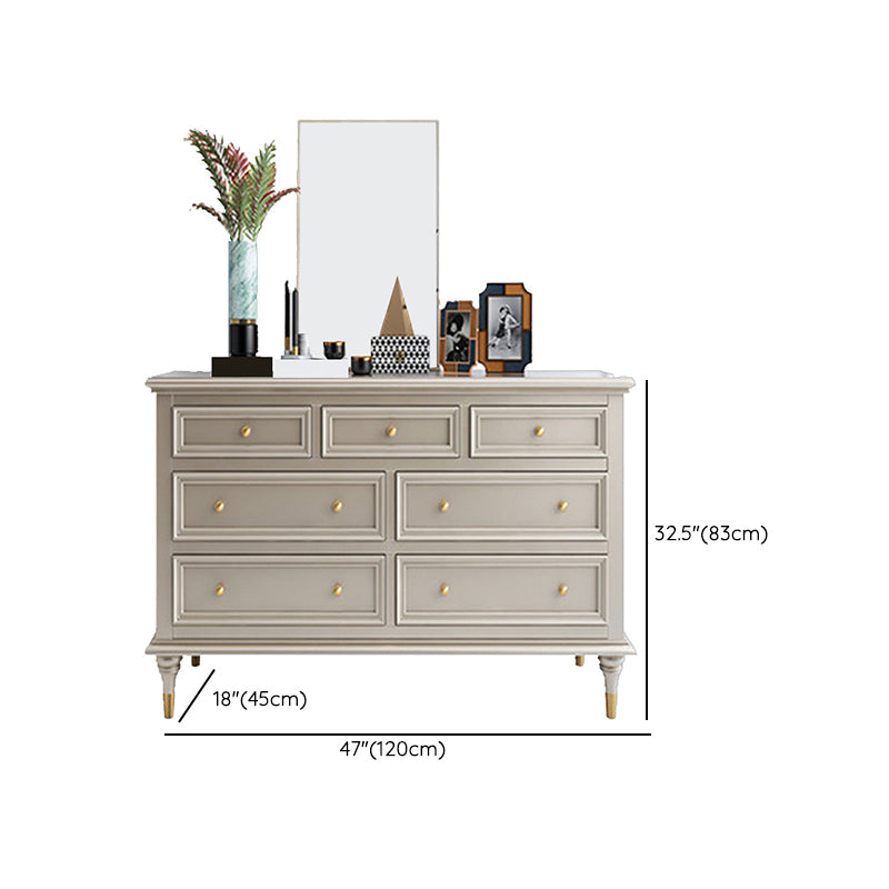 Classic Glam Storage Chest Solid Wood Dresser , 17.55-inch Width