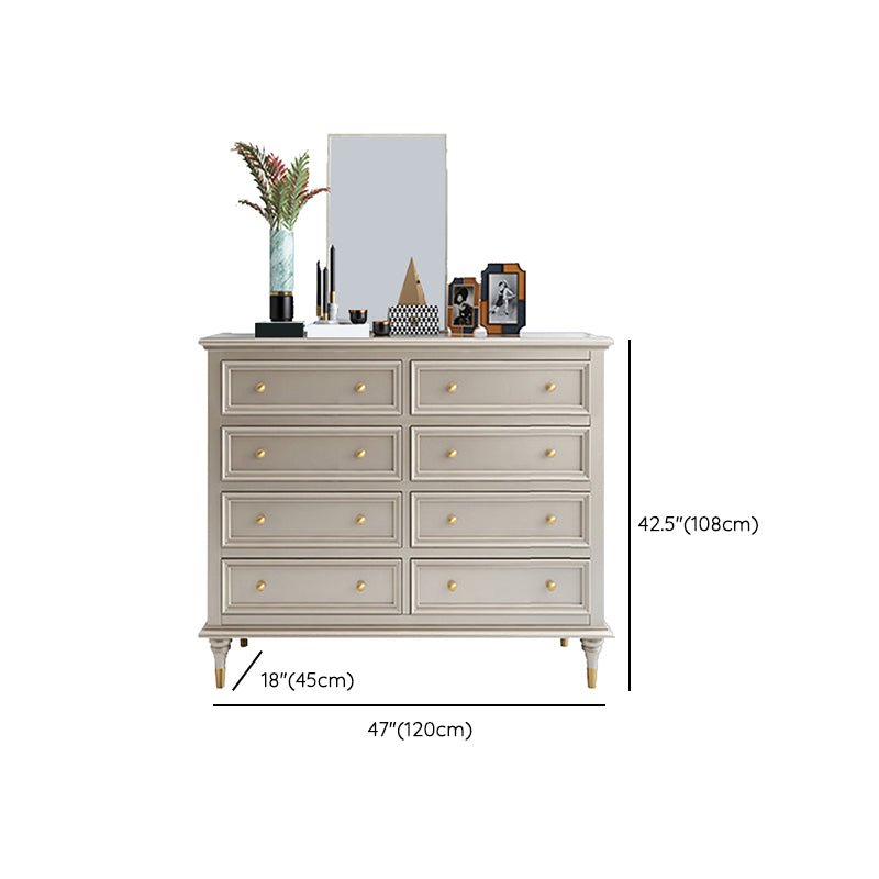 Classic Glam Storage Chest Solid Wood Dresser , 17.55-inch Width