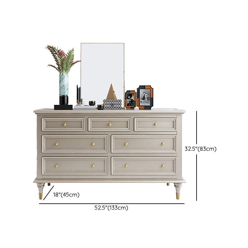 Classic Glam Storage Chest Solid Wood Dresser , 17.55-inch Width