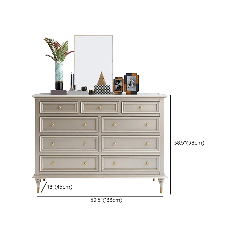 Classic Glam Storage Chest Solid Wood Dresser , 17.55-inch Width