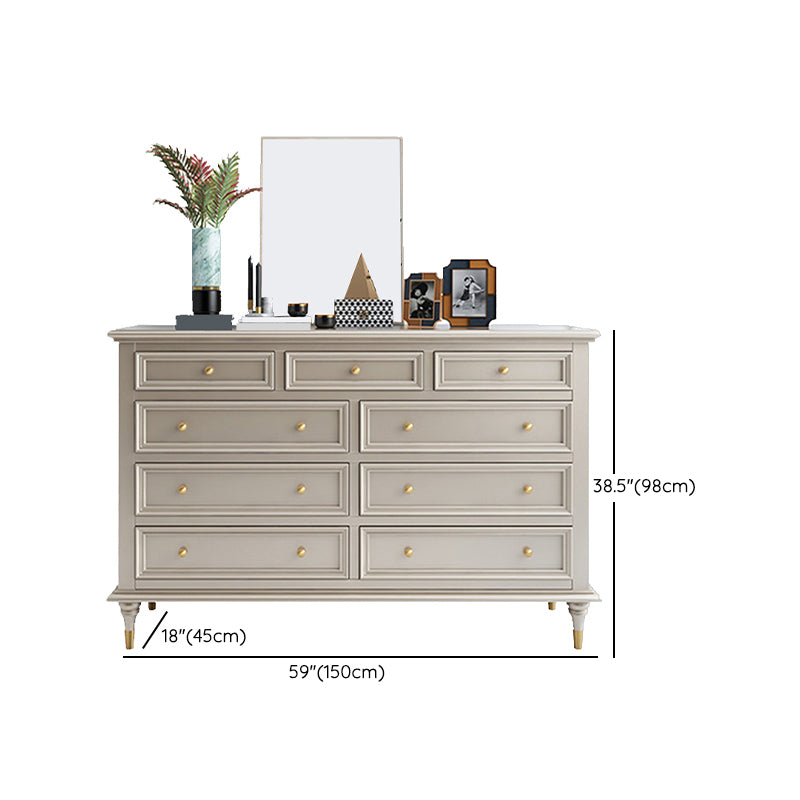 Classic Glam Storage Chest Solid Wood Dresser , 17.55-inch Width