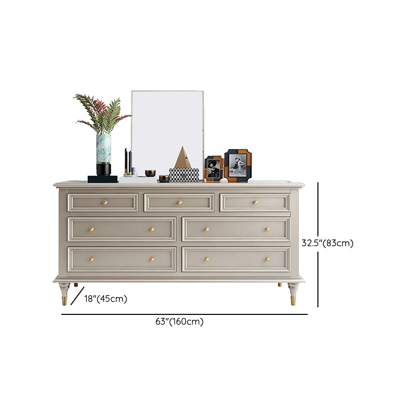 Classic Glam Storage Chest Solid Wood Dresser , 17.55-inch Width