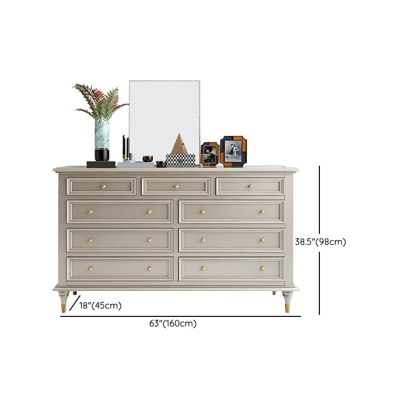 Classic Glam Storage Chest Solid Wood Dresser , 17.55-inch Width