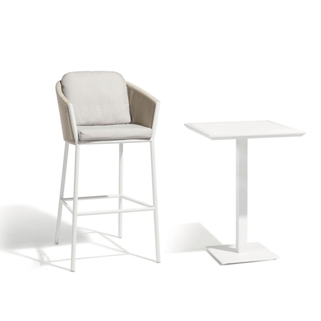 Boho Style Stone Dining Table 1/3 Pcs Dining Table Set with Chairs for Patio