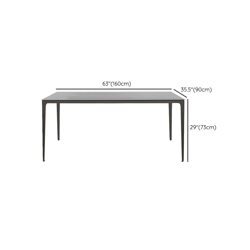 Industrial Style Stone Table Set Metal 1/3/7 Pieces Dining Set for Outdoor