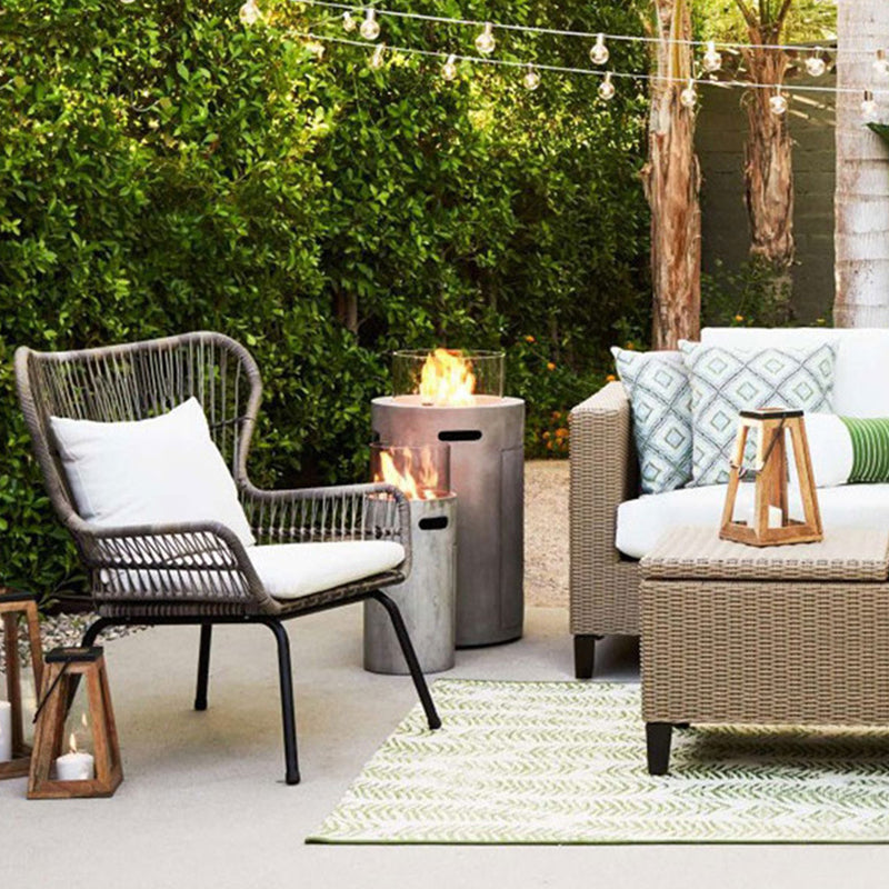 Modern Style Bistro Table Set Wicker 1/2/3 Pieces Bistro Set with Toss Pillows