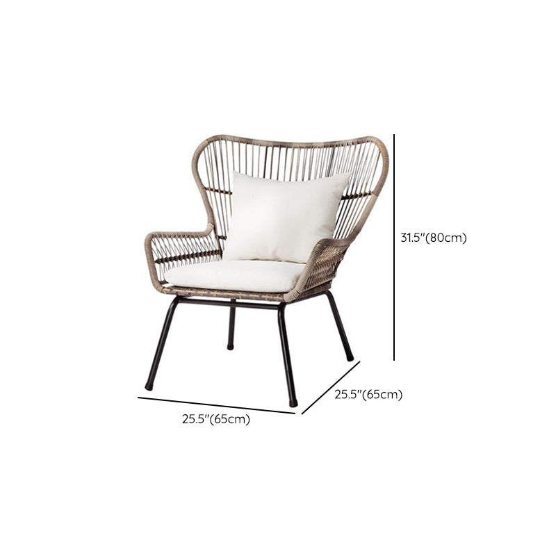 Modern Style Bistro Table Set Wicker 1/2/3 Pieces Bistro Set with Toss Pillows