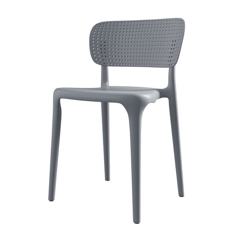 Kitchen Plastic Dining Chair Modern Style Open Back Side Chair