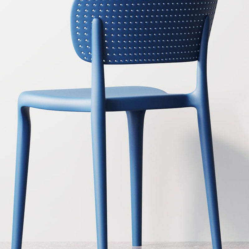 Kitchen Plastic Dining Chair Modern Style Open Back Side Chair