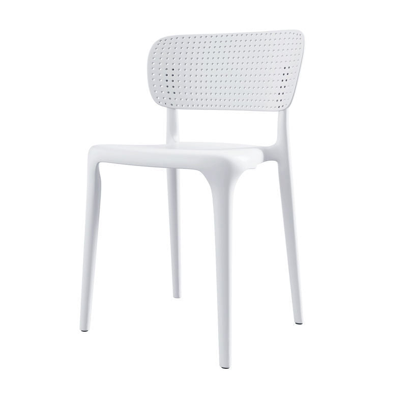 Kitchen Plastic Dining Chair Modern Style Open Back Side Chair