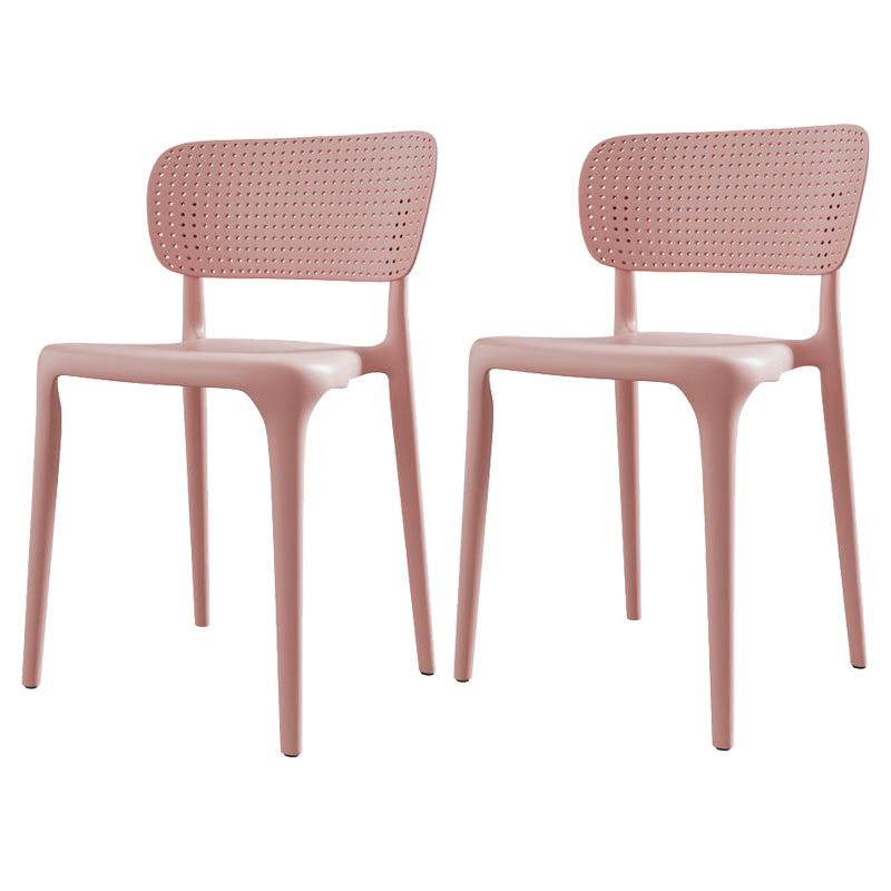 Kitchen Plastic Dining Chair Modern Style Open Back Side Chair
