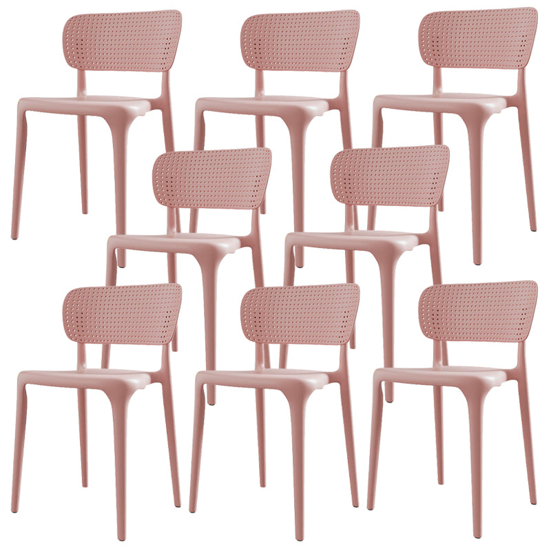 Kitchen Plastic Dining Chair Modern Style Open Back Side Chair