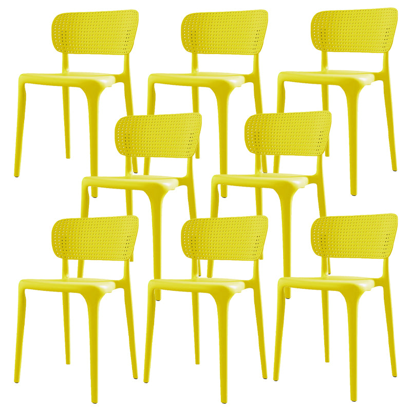 Kitchen Plastic Dining Chair Modern Style Open Back Side Chair