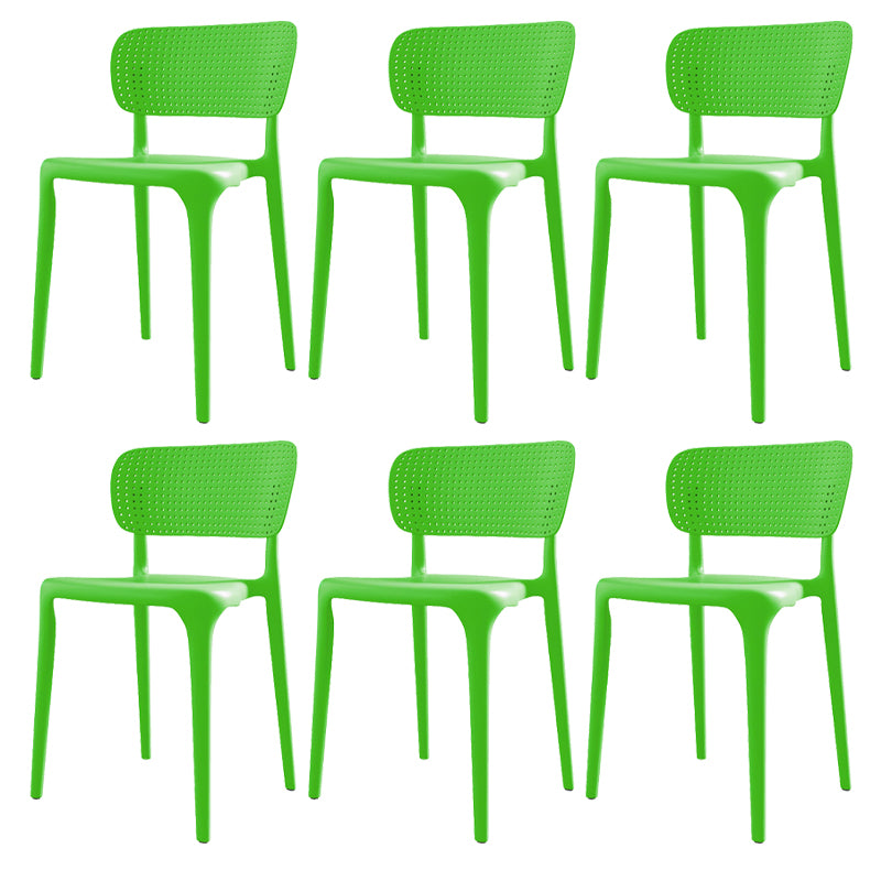 Kitchen Plastic Dining Chair Modern Style Open Back Side Chair