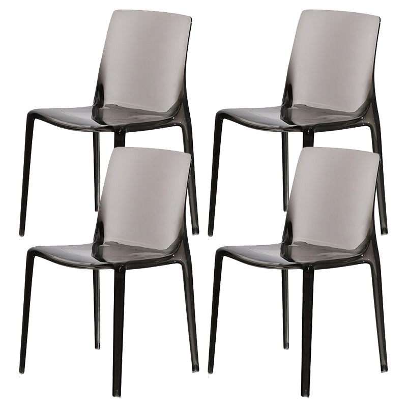 Kitchen Dining Side Chair Contemporary Plastic Dining Armless  Chair