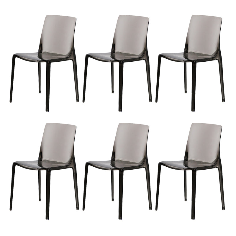 Kitchen Dining Side Chair Contemporary Plastic Dining Armless  Chair