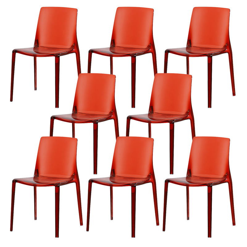 Kitchen Dining Side Chair Contemporary Plastic Dining Armless  Chair