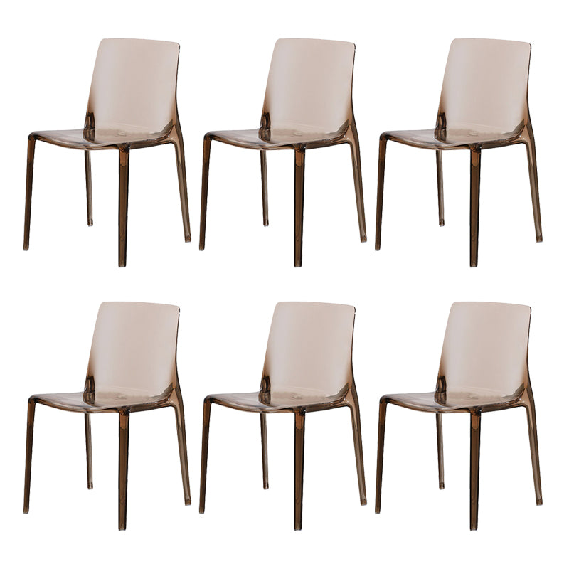 Kitchen Dining Side Chair Contemporary Plastic Dining Armless  Chair