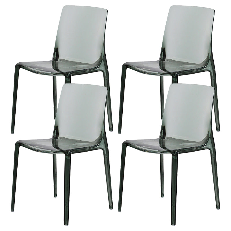Kitchen Dining Side Chair Contemporary Plastic Dining Armless  Chair