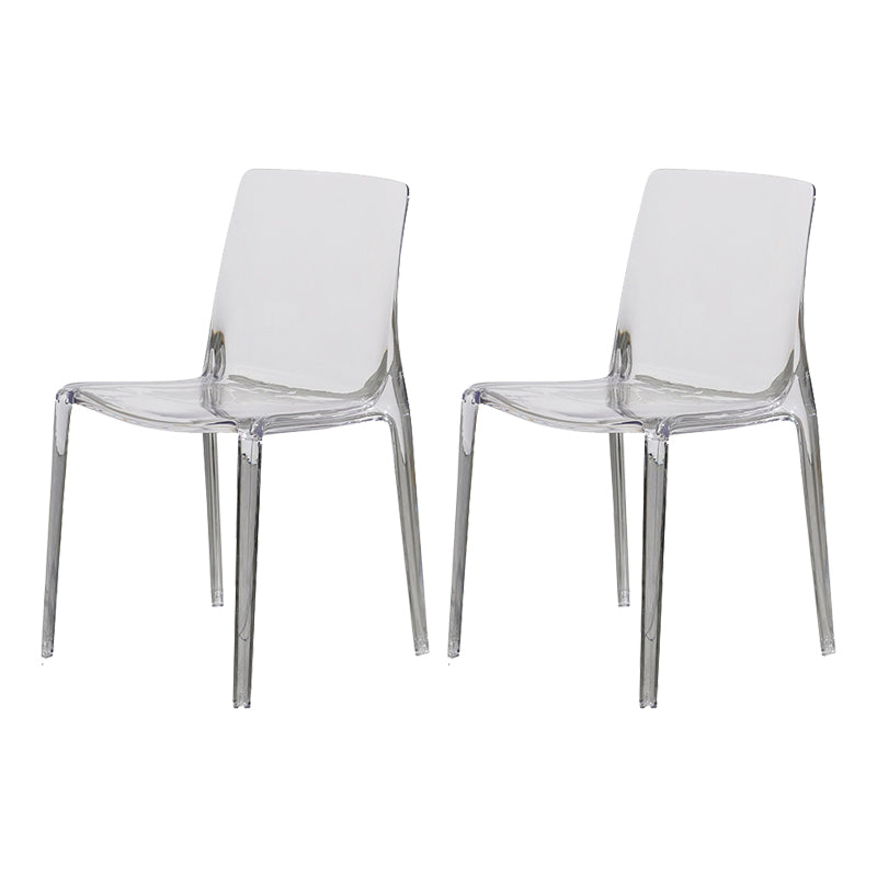 Kitchen Dining Side Chair Contemporary Plastic Dining Armless  Chair