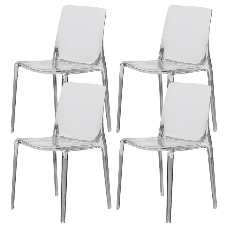 Kitchen Dining Side Chair Contemporary Plastic Dining Armless  Chair
