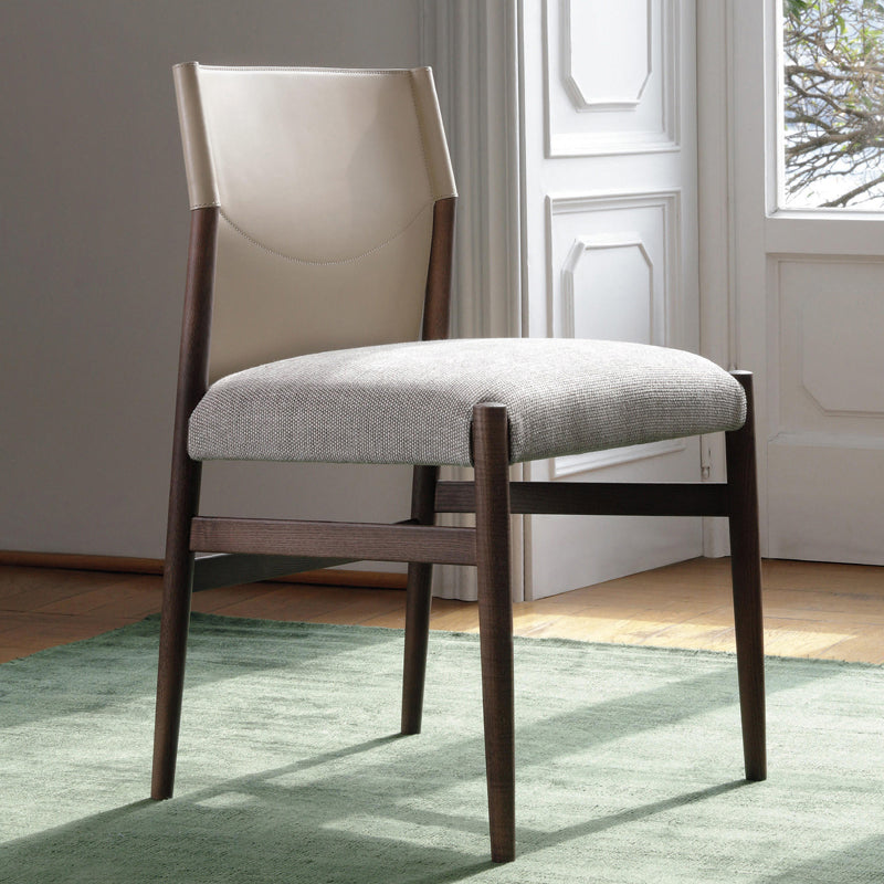 Dining Room Industrial Dining Chair Upholstered Solid Wood Side Chair