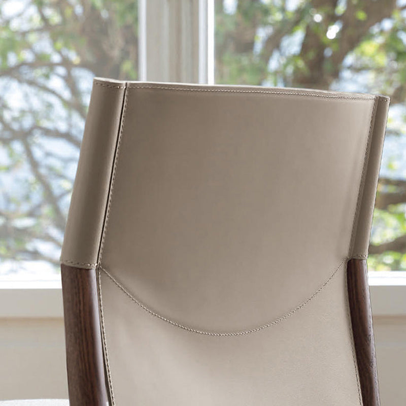 Dining Room Industrial Dining Chair Upholstered Solid Wood Side Chair