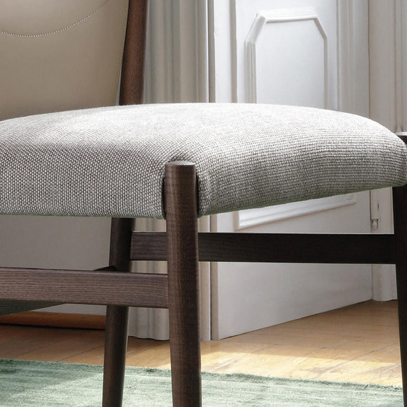 Dining Room Industrial Dining Chair Upholstered Solid Wood Side Chair