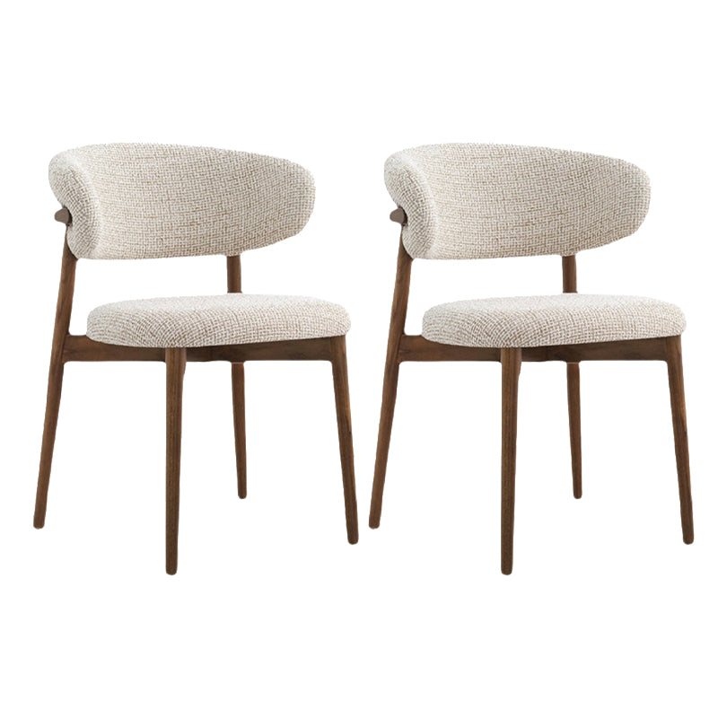 Home Open Back Side Chair Contemporary Solid Wood Dining Chair