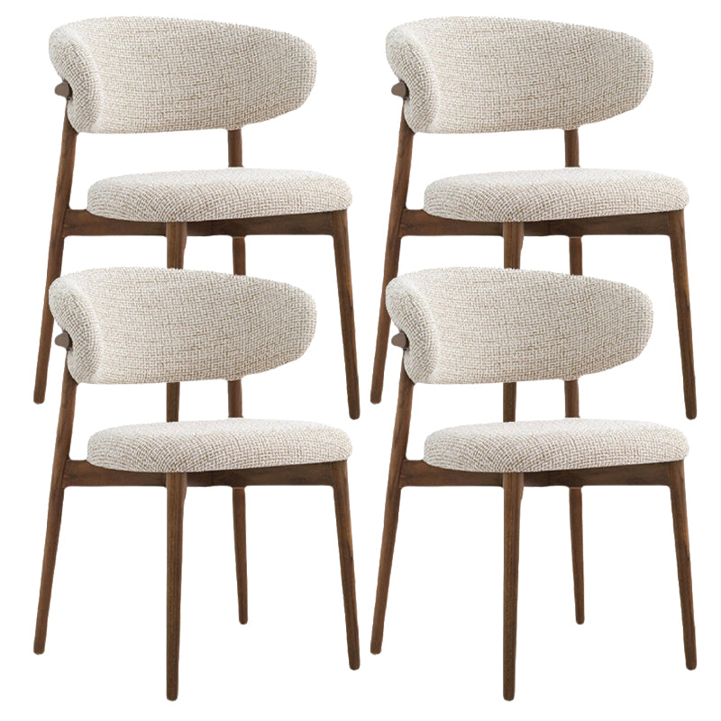 Home Open Back Side Chair Contemporary Solid Wood Dining Chair