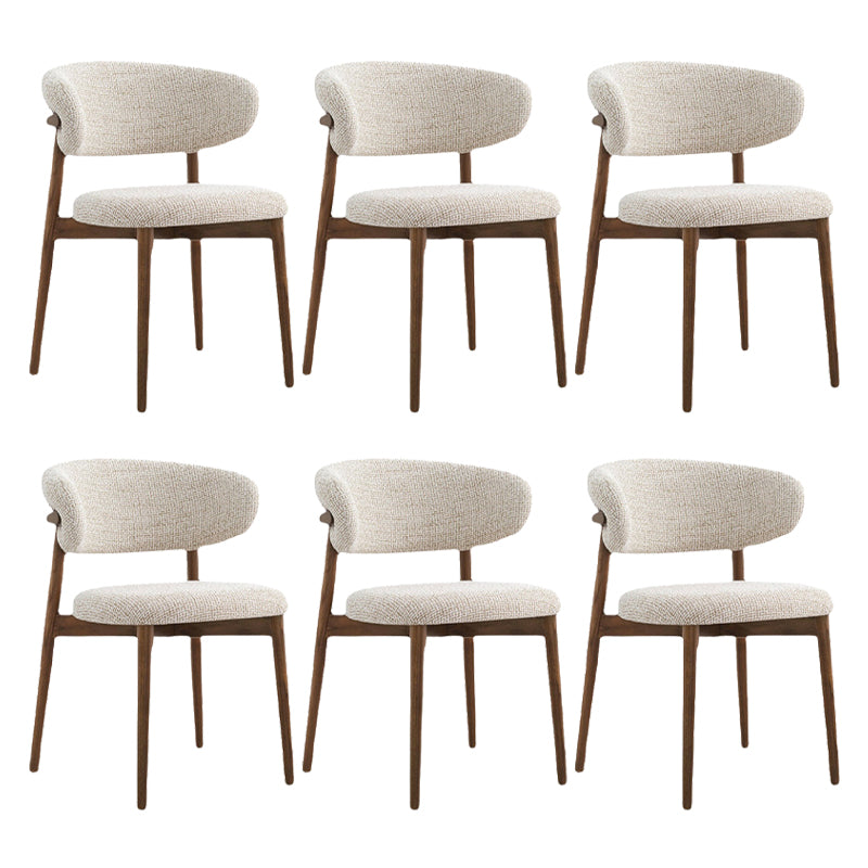 Home Open Back Side Chair Contemporary Solid Wood Dining Chair