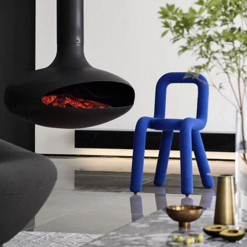 Home Fabric Side Chair Glam Style Open Back Armless Chair Set