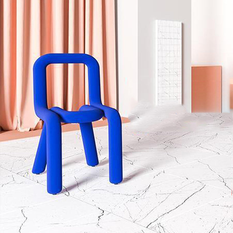 Home Fabric Side Chair Glam Style Open Back Armless Chair Set