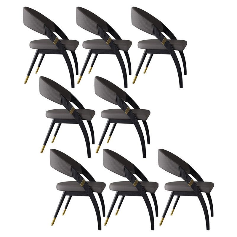 Open Back Contemporary Arm Chair Home Solid Wood Dining Chair