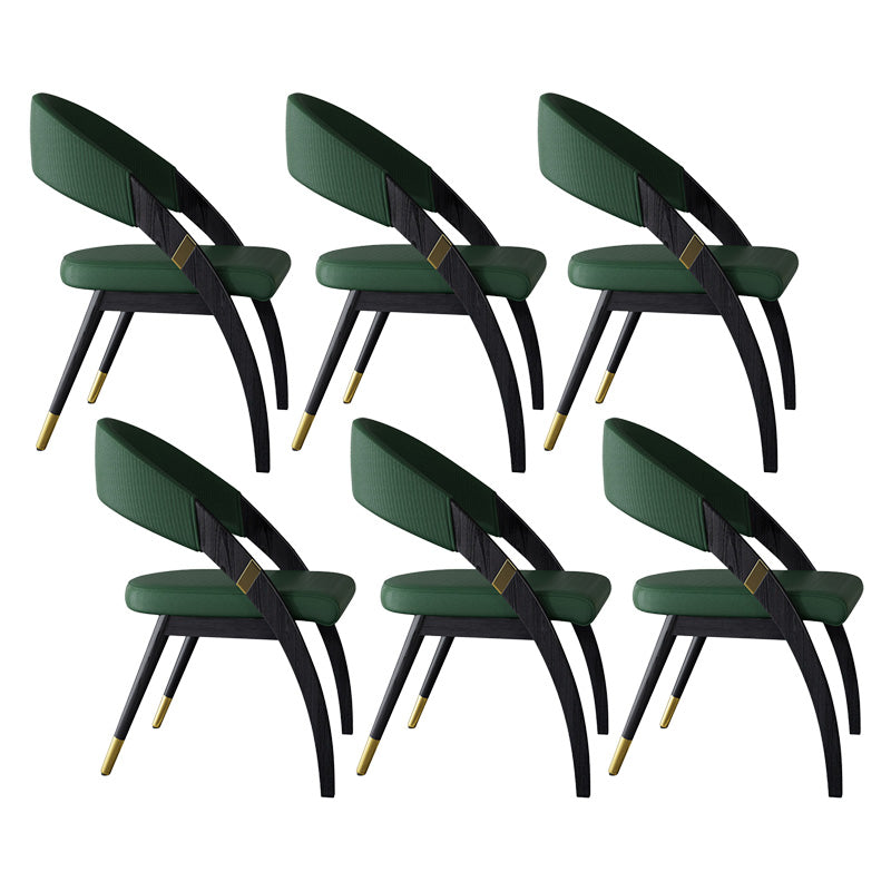 Open Back Contemporary Arm Chair Home Solid Wood Dining Chair