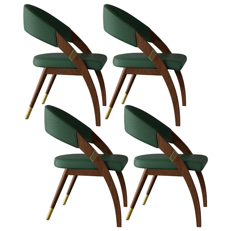 Open Back Contemporary Arm Chair Home Solid Wood Dining Chair