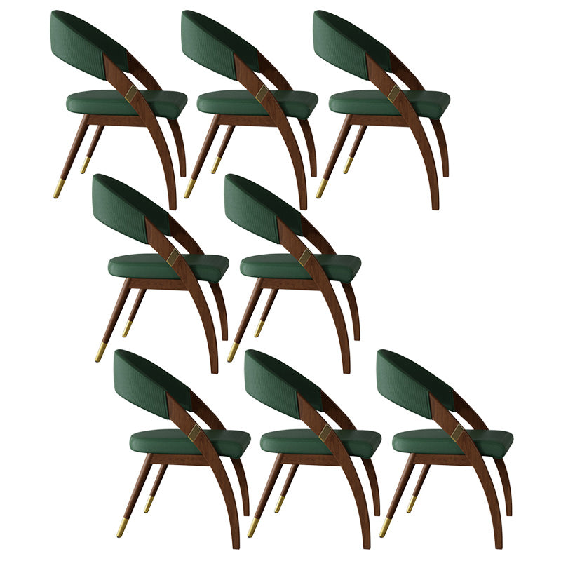 Open Back Contemporary Arm Chair Home Solid Wood Dining Chair