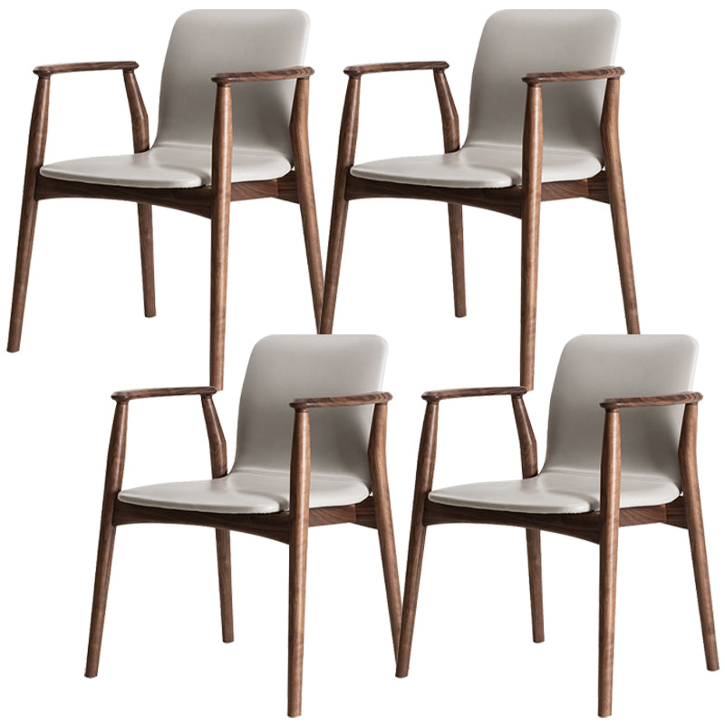 Contemporary Solid Wood Dining Chair Upholstered Arm Chair Home