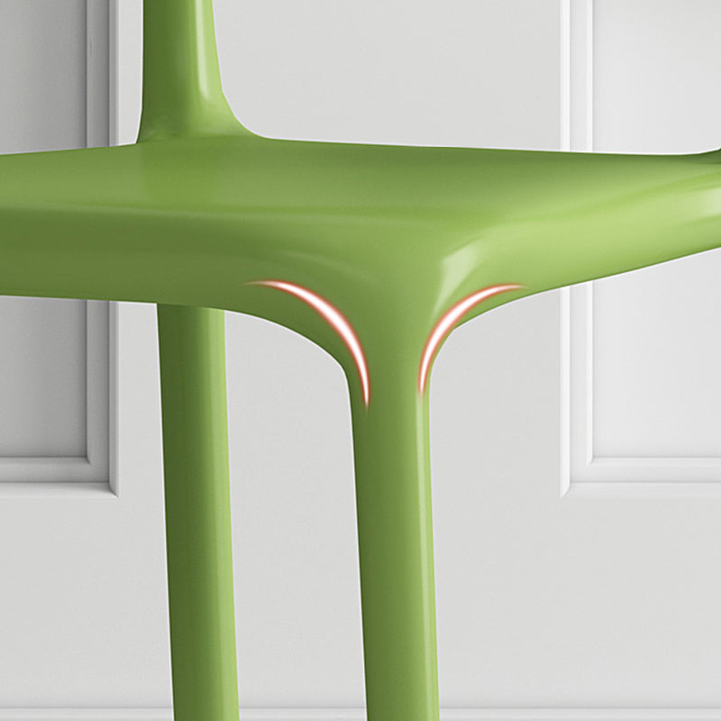 Modern Indoor-Outdoor Chair Plastic Open Back Dining Chair Set