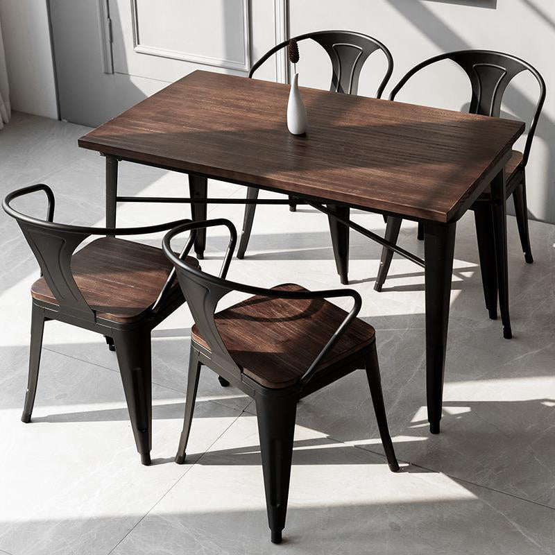 Industrial 1/3/4/5 Pieces Dining Set Wood Dining Table for Dining Room