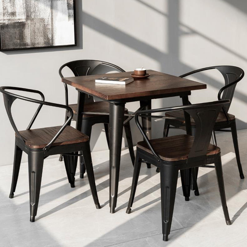 Industrial 1/3/4/5 Pieces Dining Set Wood Dining Table for Dining Room