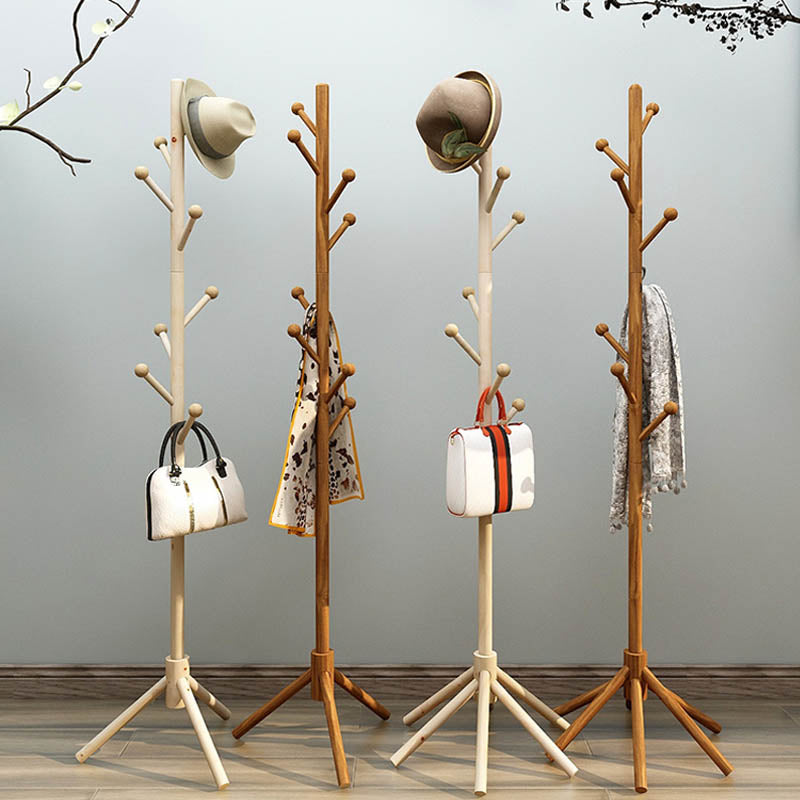Wooden Coat Hanger Modern Style Simple Home Floor Hall Stand