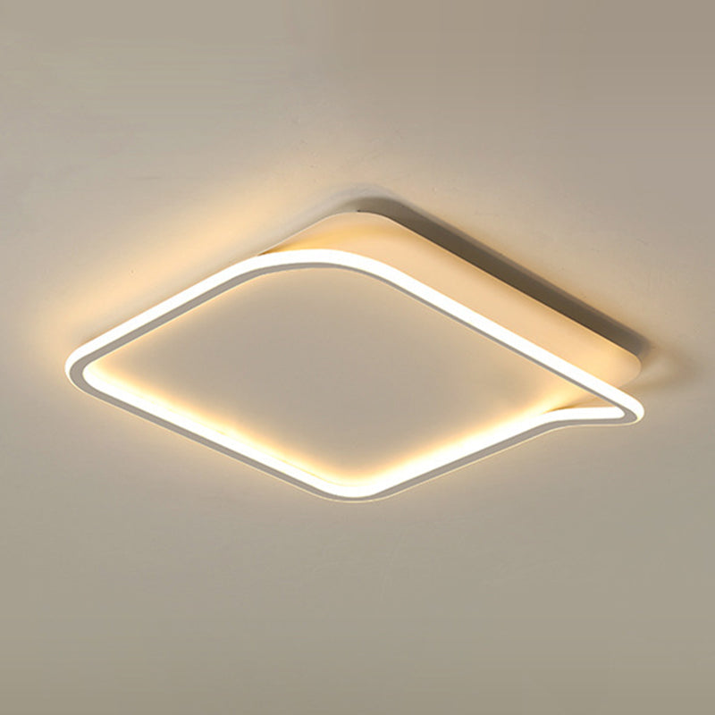 Contemporary Ceiling Light White LED Flush Mount Lighting for Home