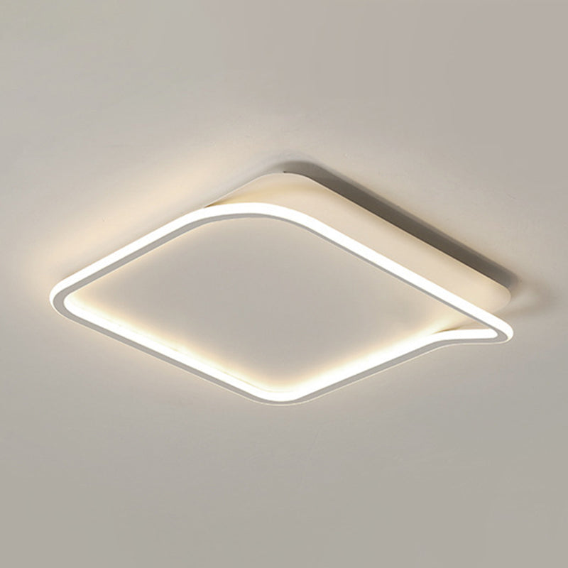 Contemporary Ceiling Light White LED Flush Mount Lighting for Home