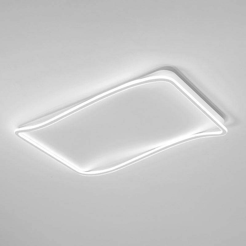 Contemporary Ceiling Light White LED Flush Mount Lighting for Home